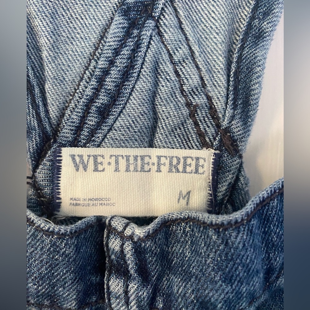 FREE PEOPLE • WE THE FREE •Denim ziggy Shortalls• SIZE Medium - Picture 7 of 7